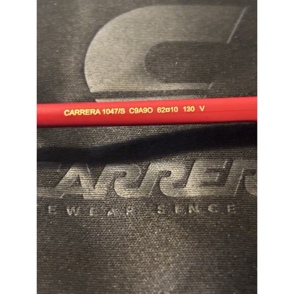 Carrera Sporty Red Aviator Sunglasses with Gradient Lenses 62-10-13 New With Tag - Picture 6 of 6